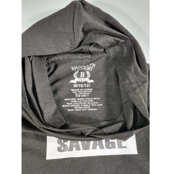 Brooklyn Laundry Savage Hoodie Long Sleeve Color Block Top M 10/12 - Picture 5 of 6